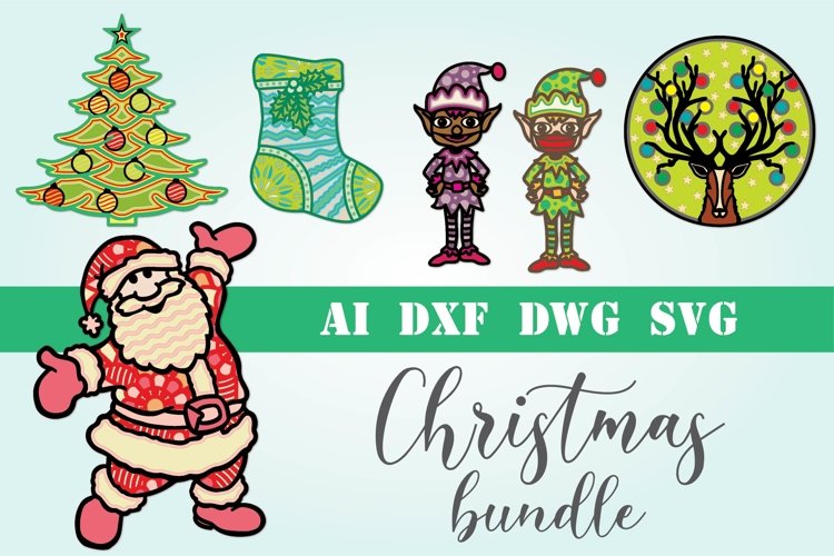 3d mandala Christmas bundle 6 designs example image 1