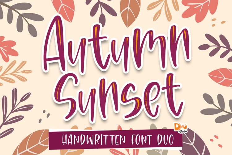 Autumn Sunset - Crafty Handwritten Font Duo example image 1