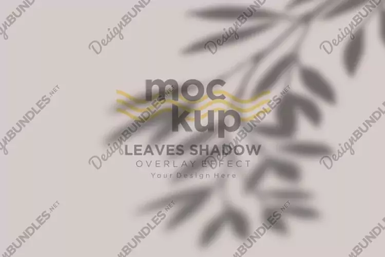 Leaves Shadow Overlay Effect Mockup