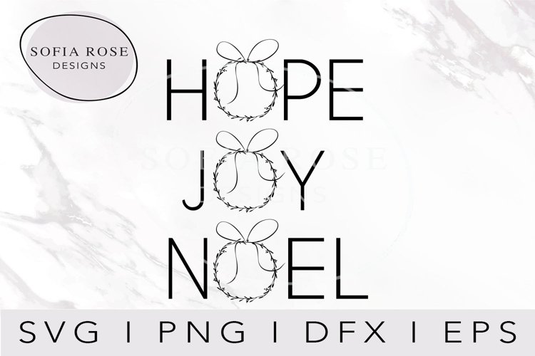 HOPE JOY NOEL SVG Bundle-Christmas SVG-Holiday SVG example image 1