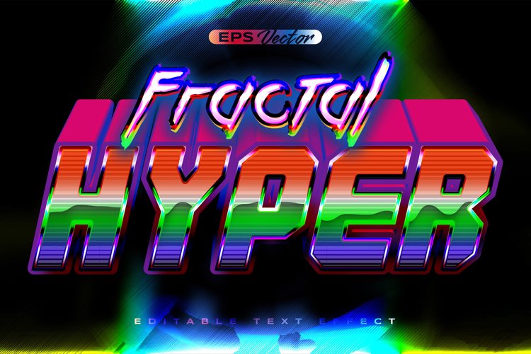 Old School 80s fractal hyper retro futuristic shiny metallic example image 1