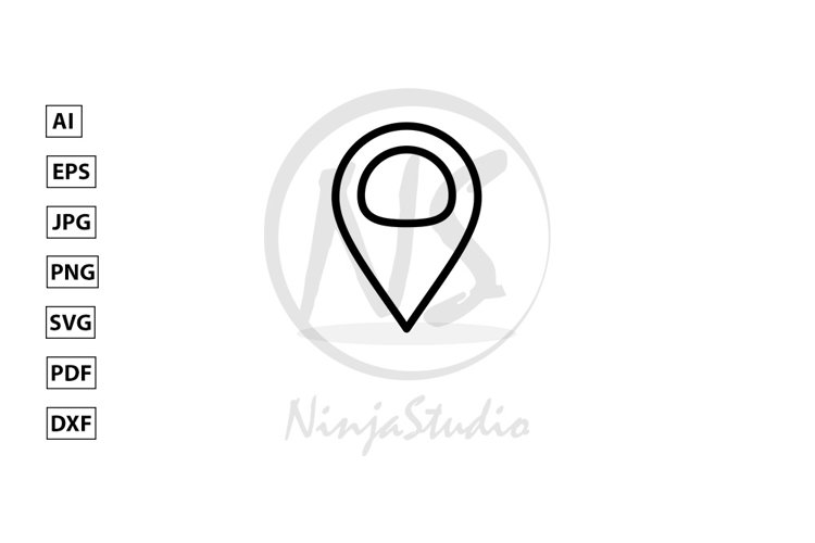 Locator Line Icon In Flat Style Vector example image 1