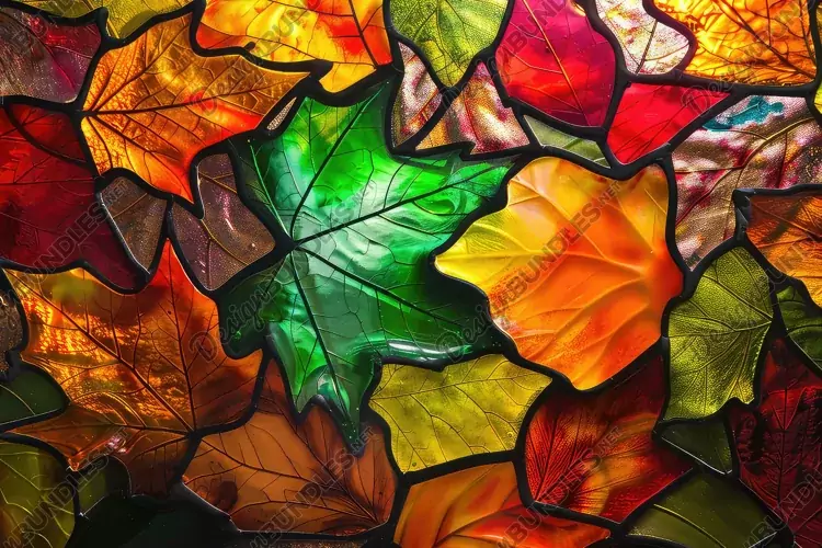 Vibrant Abstract Autumn Leaves Background Wallpaper