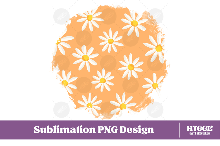 Retro Flowers Background Png Floral Paper Sublimation Splash