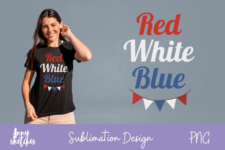 Red White Blue French and American Sublimation Design PNG