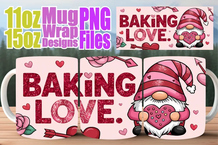 Enchanting evenings 11oz 15oz mug wrap, Valentines