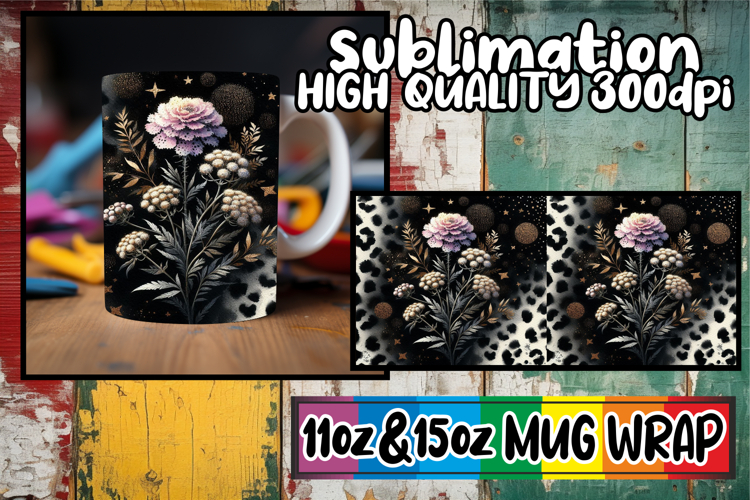 Refreshing vibes 11oz 15oz sublimation wrap, Leopard Prints
