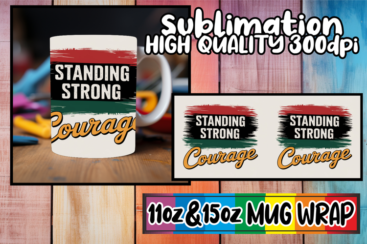 Bright journeys sublimation mug wrap, Juneteenth