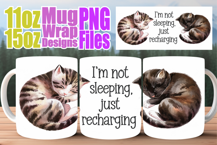 Inspiring journeys 11oz 15oz mug wrap, Funny Animals