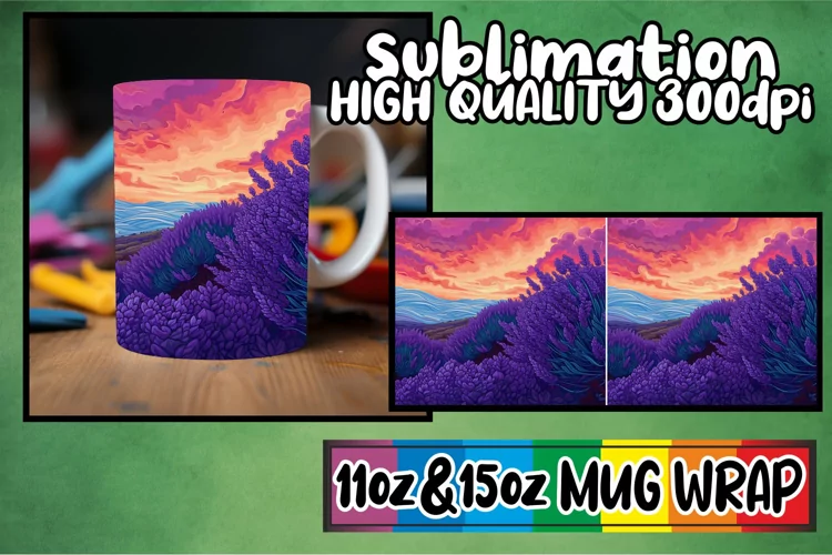 Springtime Floral Fusion: Retro Mug Wrap Sublimation