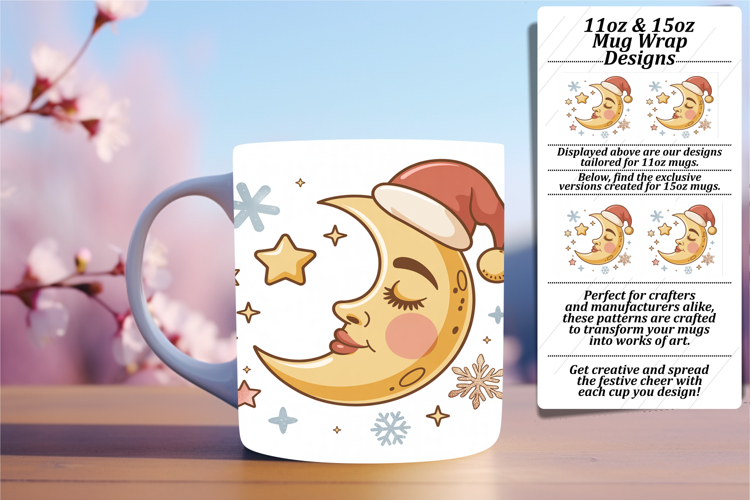 Fresh 15oz Mug Wrap Png Template , Cute Christmas