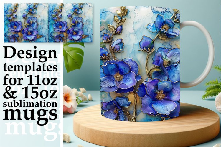Vibrant Blossom Dreamland Mug Wrap: Sublimation - 11oz/15oz example image 1