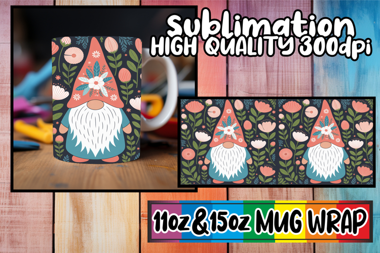 Tender moments sublimation print wrap, Gnomes
