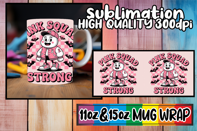 Radiant smiles 11oz 15oz mug wrap, Ghost Cancer example image 1