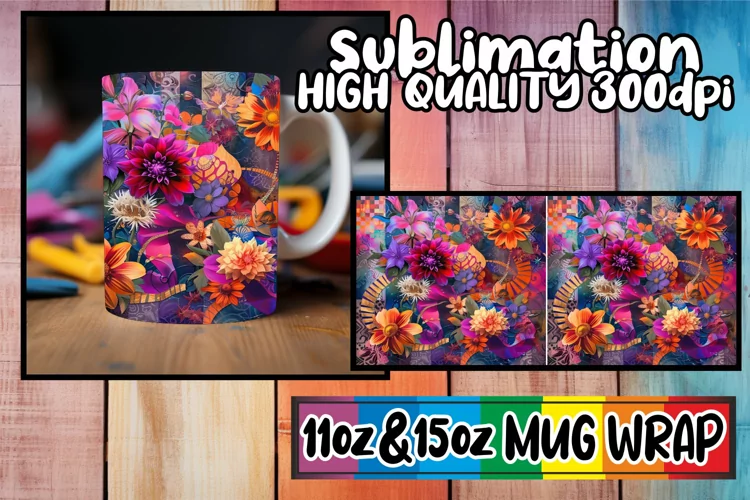 Whimsical Flower Symphony Mug Design 11oz/15oz