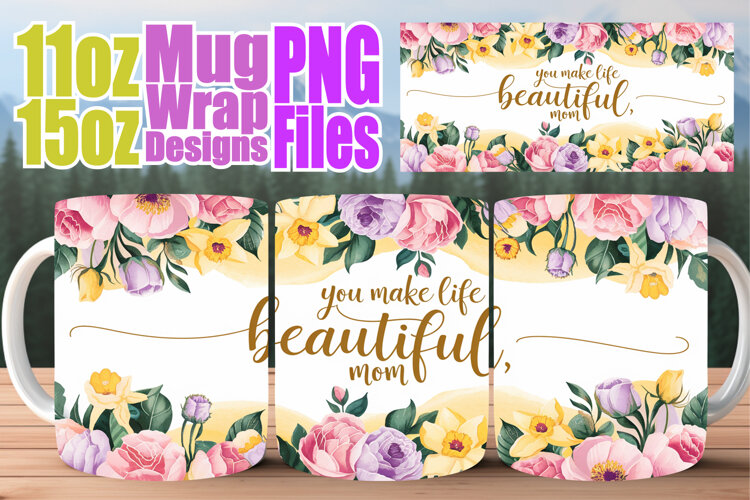 Enchanting evenings 11oz 15oz mug wrap, Mother's Day example image 1