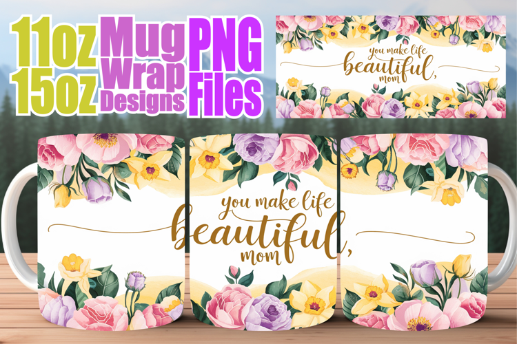 Enchanting evenings 11oz 15oz mug wrap, Mother's Day