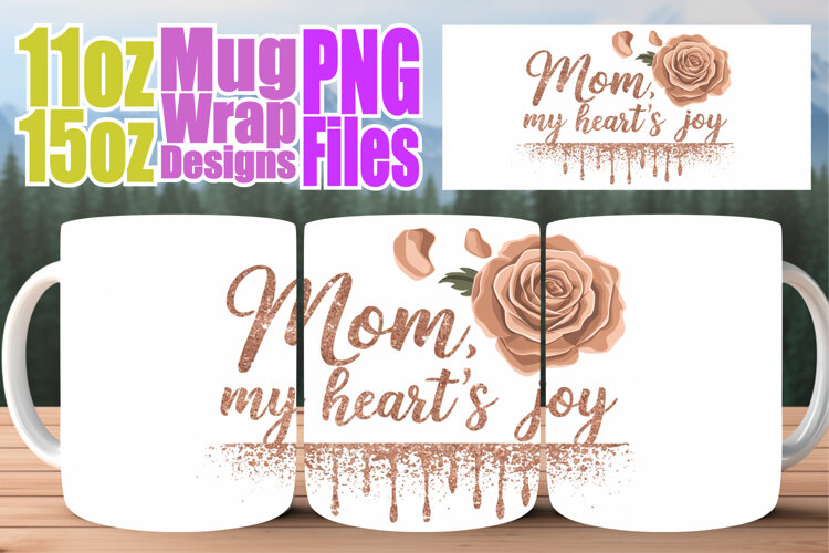 Cozy thoughts 11oz 15oz sublimation wrap, Mother's Day example image 1
