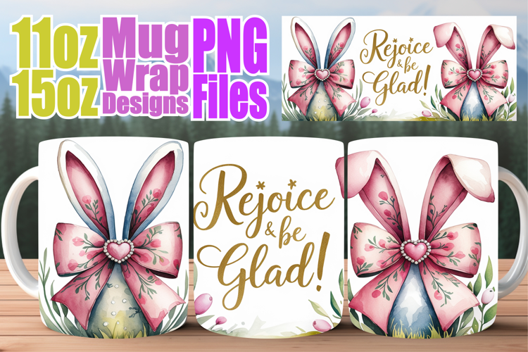 Charming scenes sublimation print wrap, Easter Bow