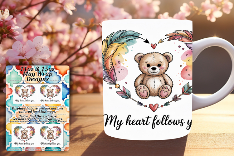 Happy 11oz Mug Wrap Png Template , Valentines Day