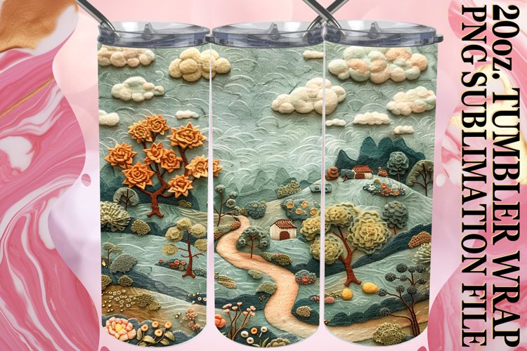 3D Beauty of Spring View Tumbler Sleeve - 20oz example image 1