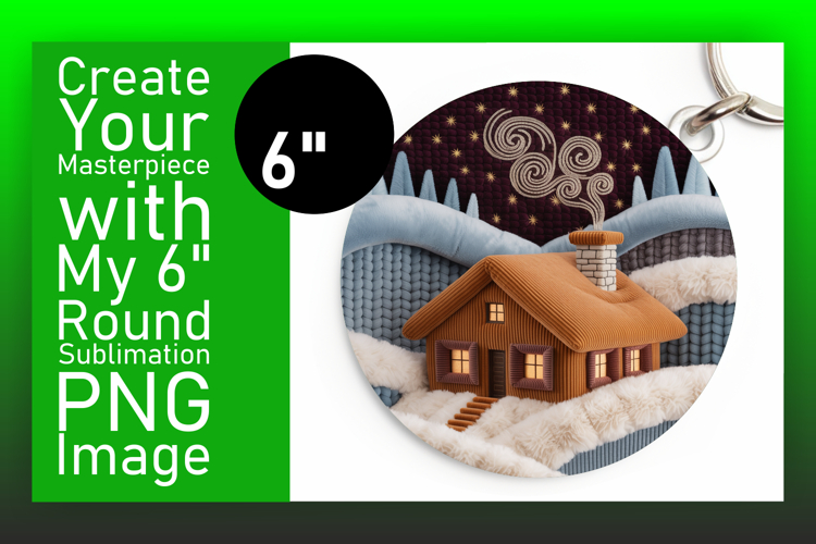 Stylish Circle PNG Sublimation Design , Holiday