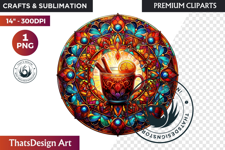 Autumn Stained Glass PNG, Fall Thanksgiving Pumpkin clipart