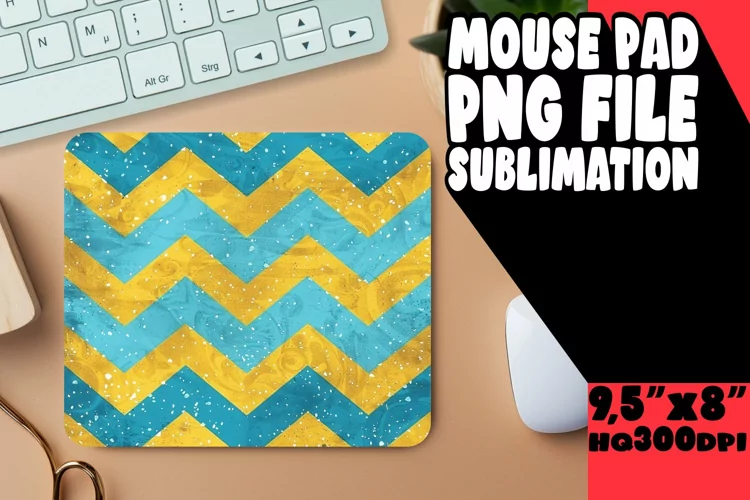 Shimmering Stripe Pattern Mouse Pad