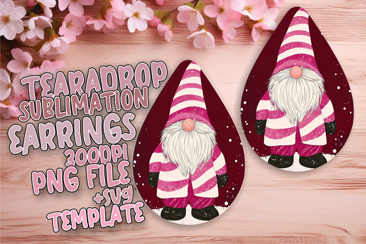 Lovely Teardrop Design for Sublimation , Gnome