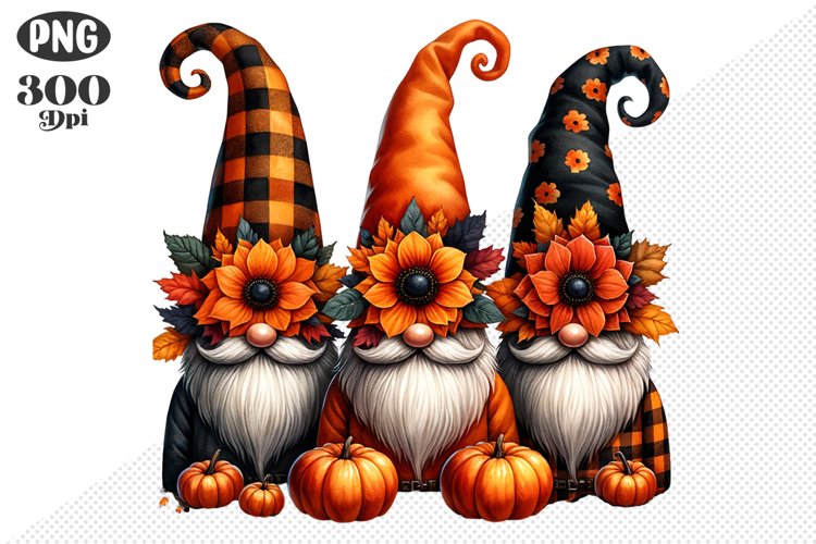 Halloween Gnomes Sublimation - Clipart PNG Design
