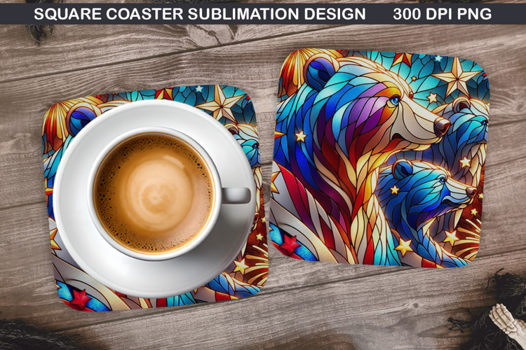 Dog Coaster Sublimation, 4th Of July Coaster PNG