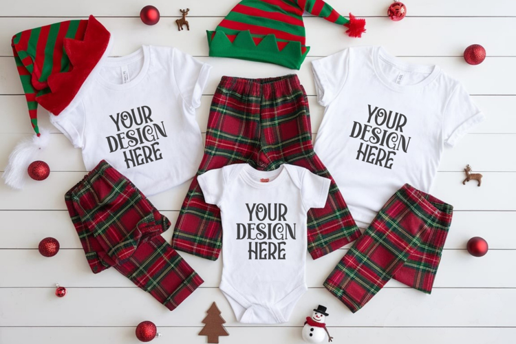 Christmas Family Matching Group T-Shirt Mockup