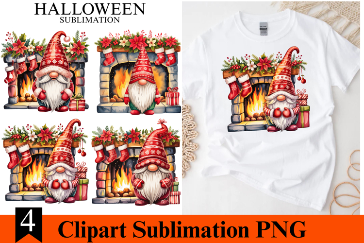4 Christmas Gnome Clipart PNG | Merry Christmas Png