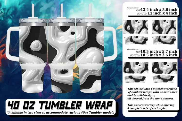 Abstract Inflated Tumbler Art
