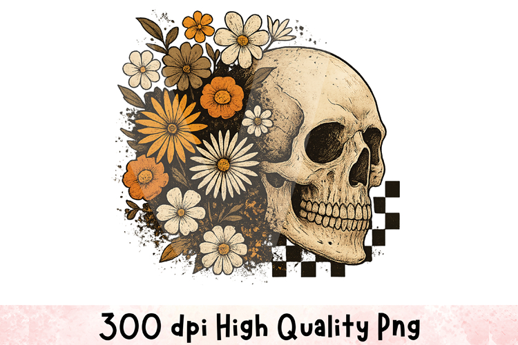 Fall Skull Clipart Sublimation PNG | Fall Vibes Png