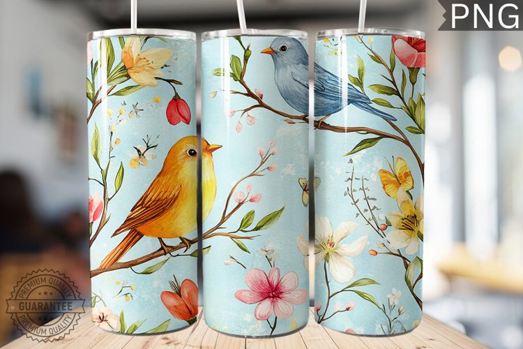 Spring Easter Tumbler Wrap - High Quality 300 Dpi