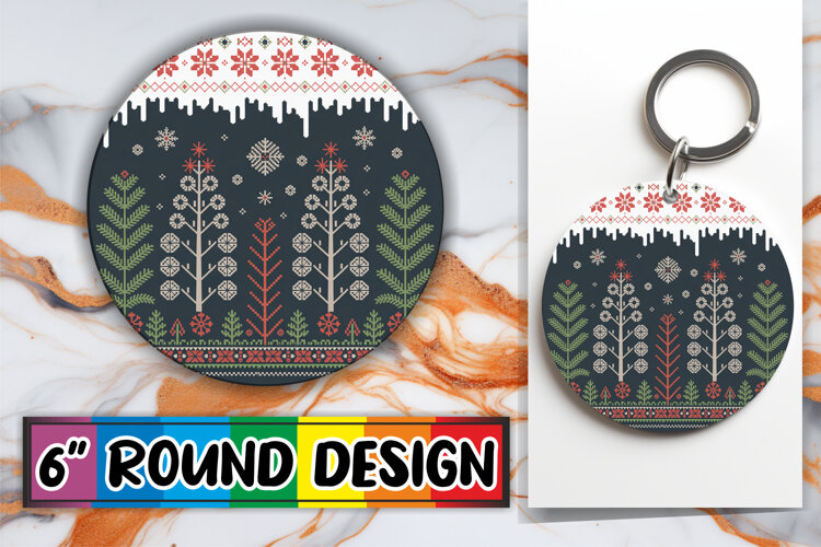 Bright Sublimation Car Coasters, Winter example image 1