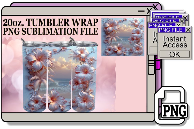 3D Meadow Overlook Tumbler Wrap 20oz example image 1