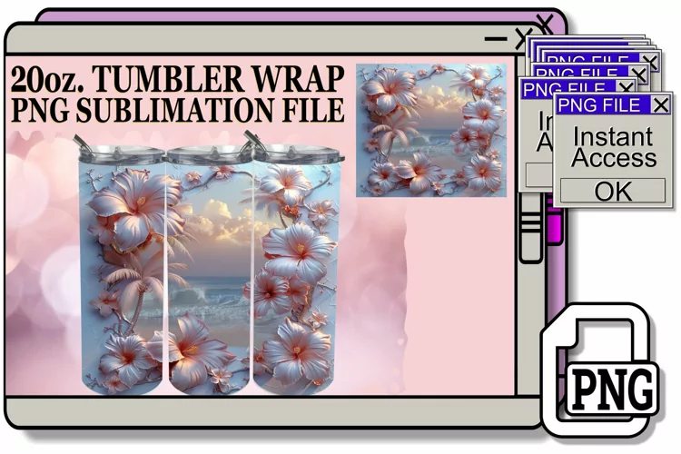 3D Meadow Overlook Tumbler Wrap 20oz