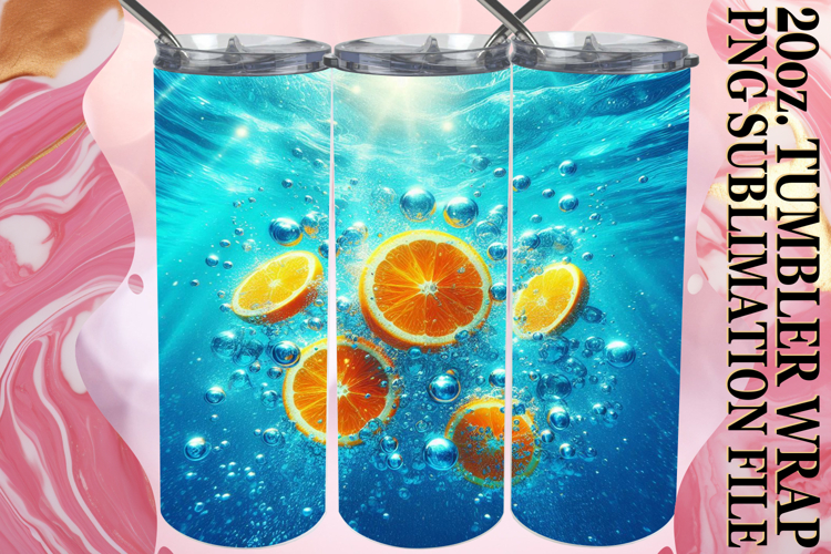 Playful Moments 20oz tumbler wrap, 3D Fruits