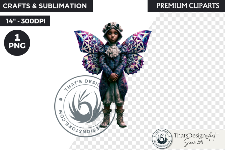 Steampunk Rococo Fairy Clipart, fantasy Fae Graphic