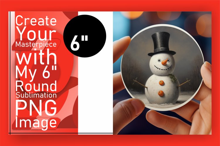 Sublimation-Ready Snowman Circles