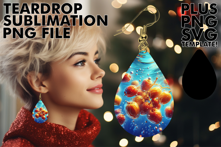 Timeless Teardrop Earrings Design, 3D Fruits