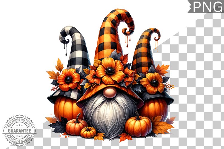 Halloween Gnome Sublimation - Clipart PNG Design