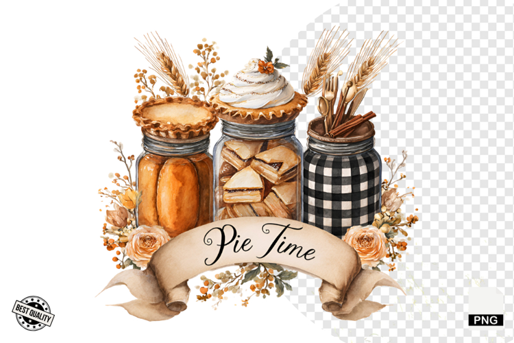 Fall Masons Jars Clipart
