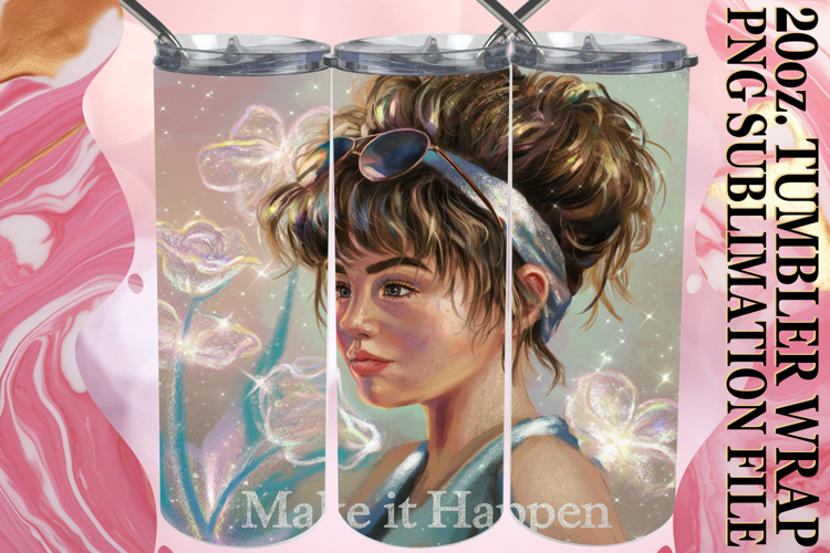 Sweet reflections 20oz tumbler wrap, Woman