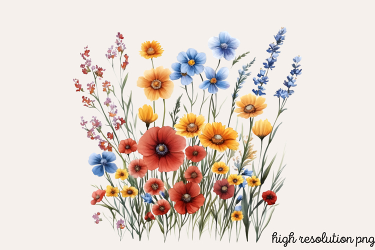 Wildflowers Arrangements Clipart PNG