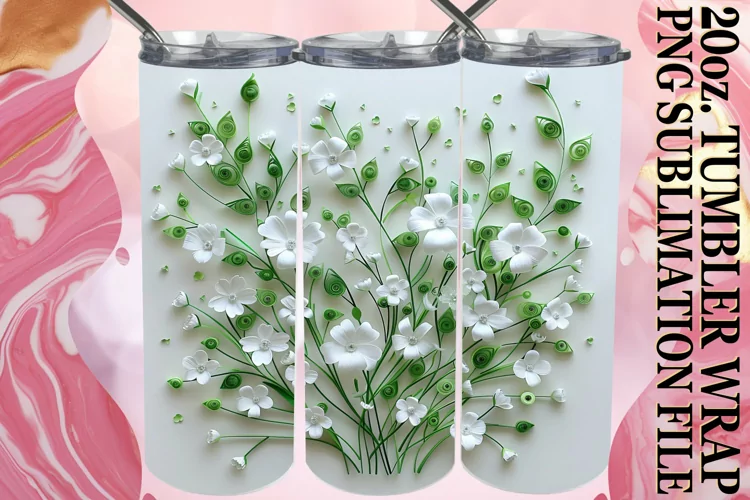 Enchanting Whimsical Spring Blossom 3D 20oz Sublimation