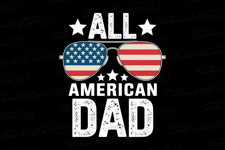 All American Dad Svg | 4th of July Svg | Svg Cut File example image 1