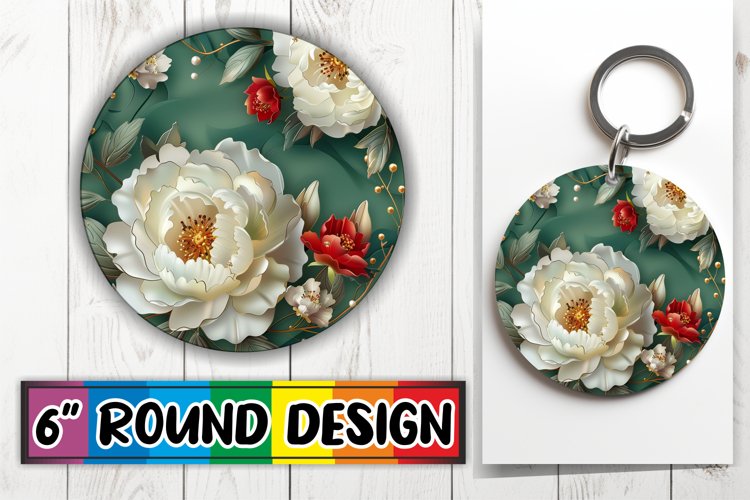 Spring Blossom Elegance: 3D Circle Design example image 1